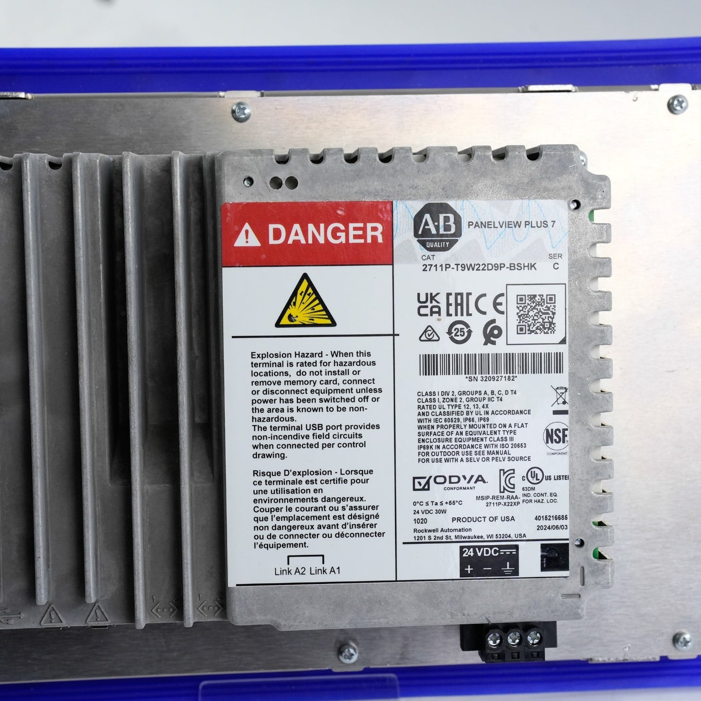 Allen-Bradley 2711P-T9W22D9P-BSHK /C Panelview Plus 7 Display Terminal Stainless