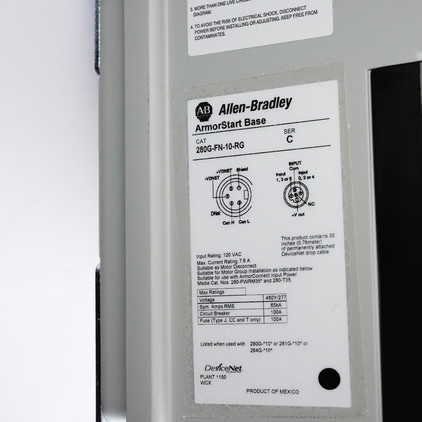 Allen Bradley 284G-FVD1P4D-10-RRG-CBG-DB1-EMI /C Module + 280G-FN-10-RG Open Box