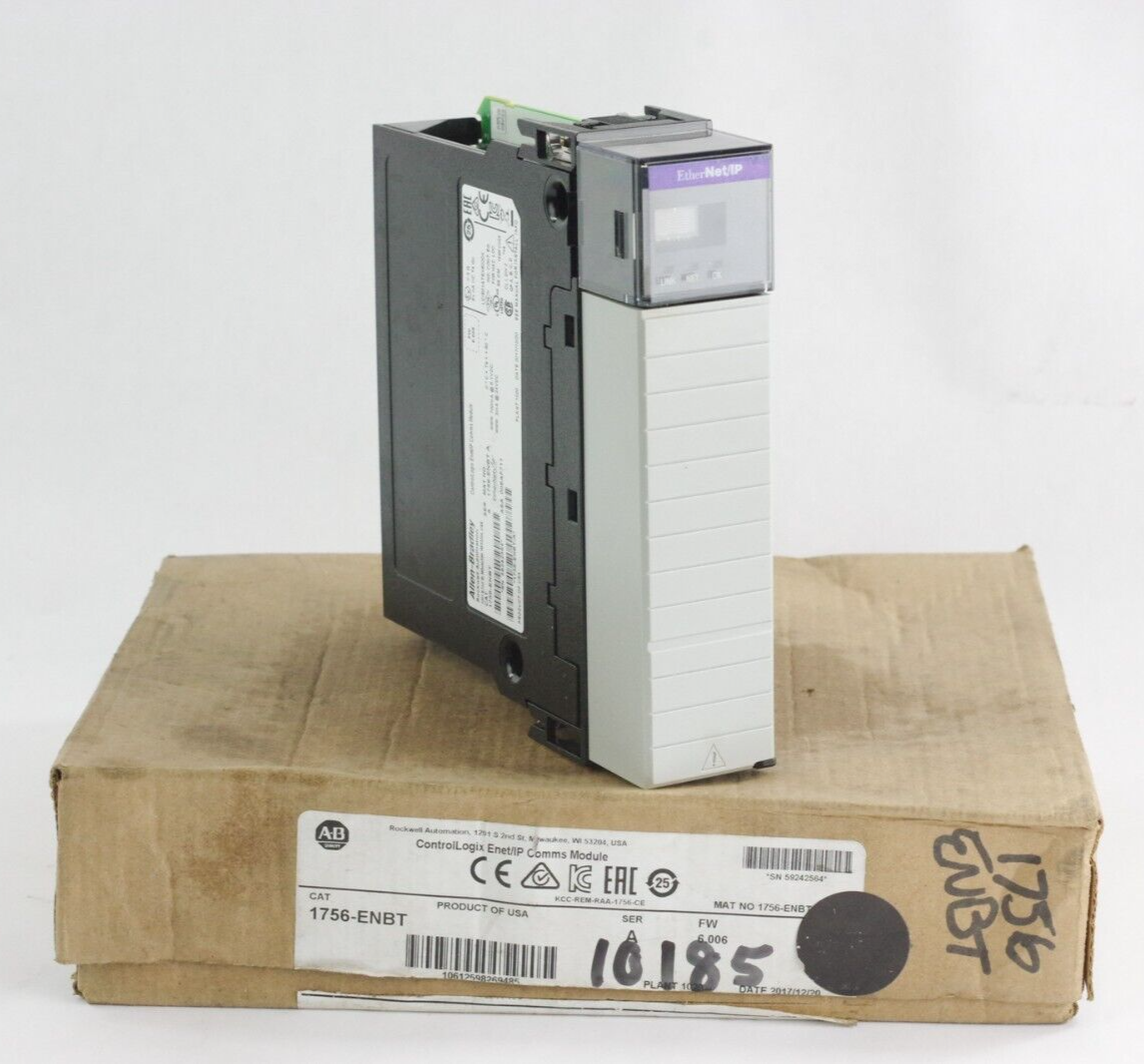 Allen Bradley 1756-ENBT Ser A ControlLogix EtherNet/IP Module PLC - Open Box