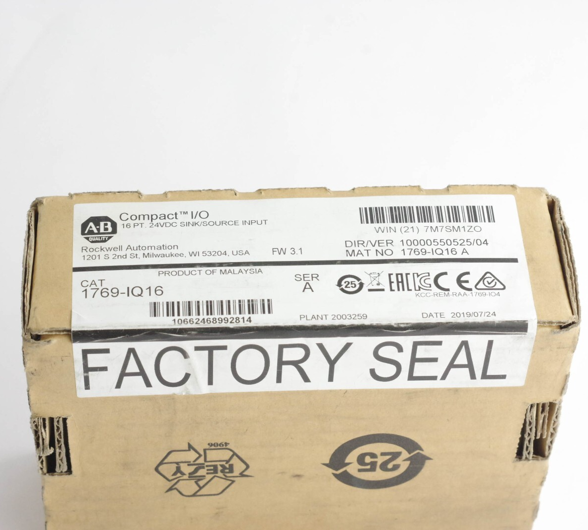 Allen Bradley 1769-IQ16 /A Compact I/O Input Module - Sealed Surplus