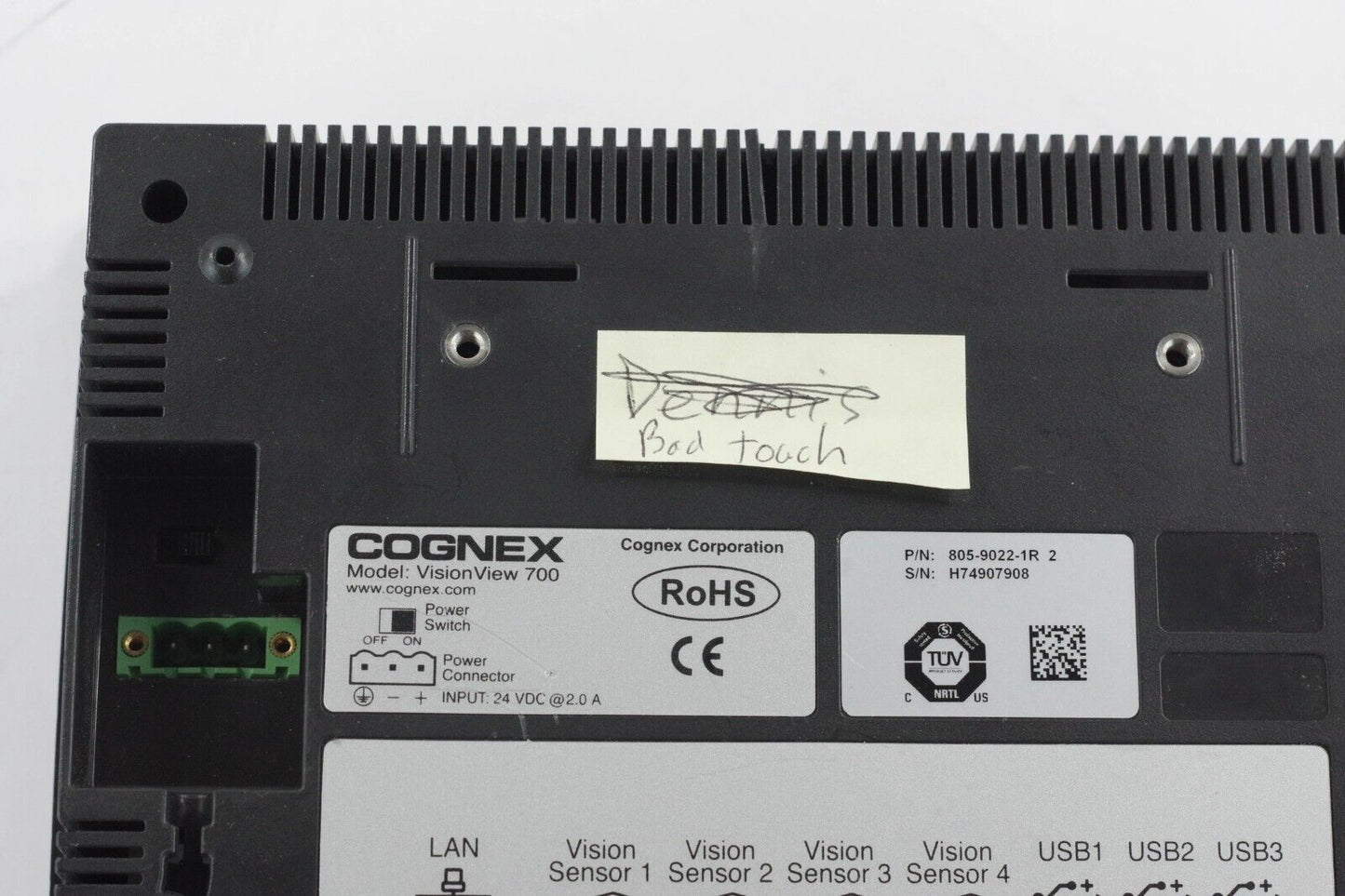 COGNEX Visionview 700 805-9022-1r 2 Display - Bad Touch Screen