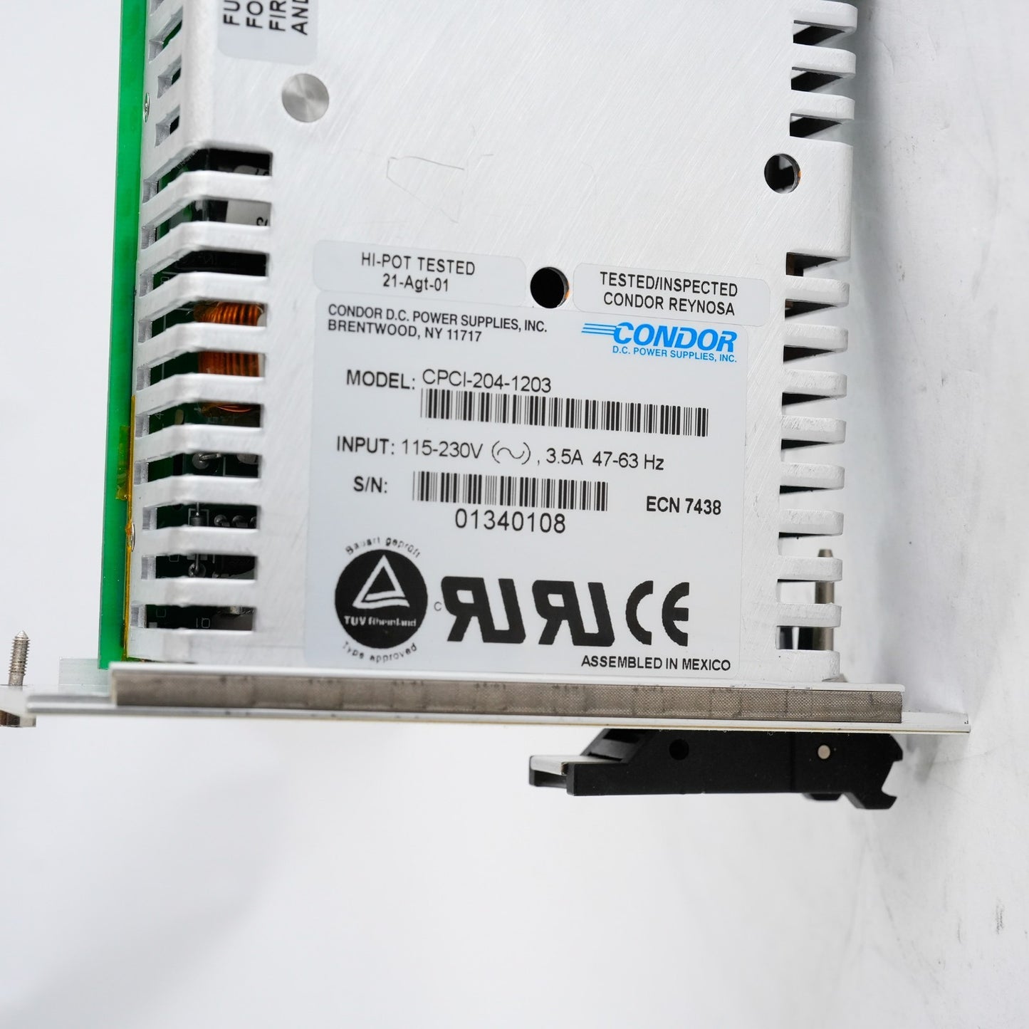 Condor CPCI-204-1203 Power Supply 115-240V 3.5A 47-63Hz CPCI2041203