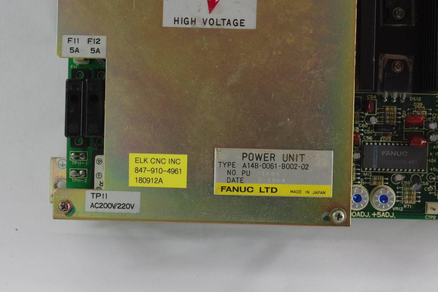 Fanuc Power Unit A14B-0061-B002-02 Japan - For Parts