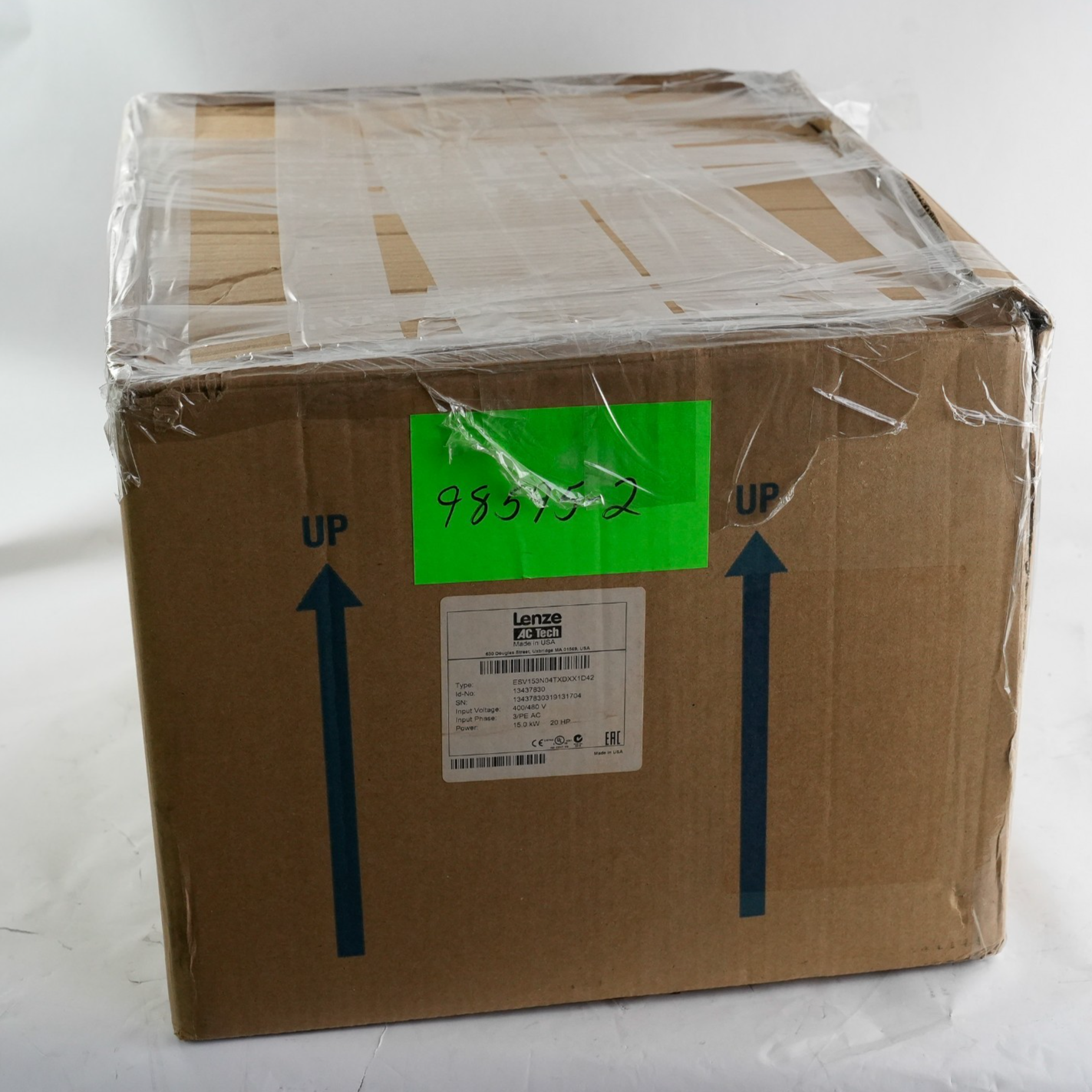 Lenze AC Tech ESV153N04TXD / ESV153N04TXDXX1D42 Inverter 3/PE AC 480V 20hp Drive