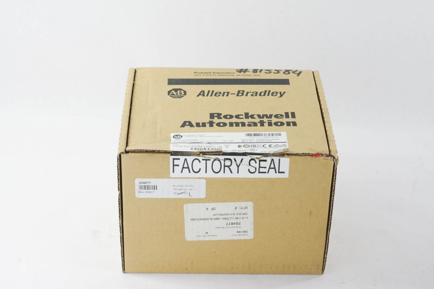 2020 Allen Bradley 1769-L27ERM-QBFC1B CompactLogix I/O Controller Ser A + ECR