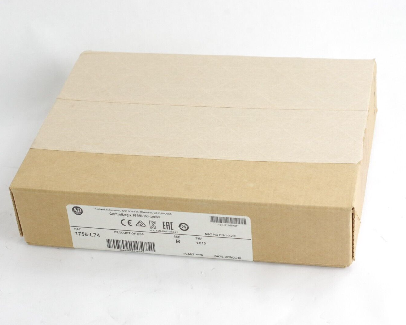 2020 Allen Bradley 1756-L74 Ser B ControlLogix 16MB Processor Sealed Surplus