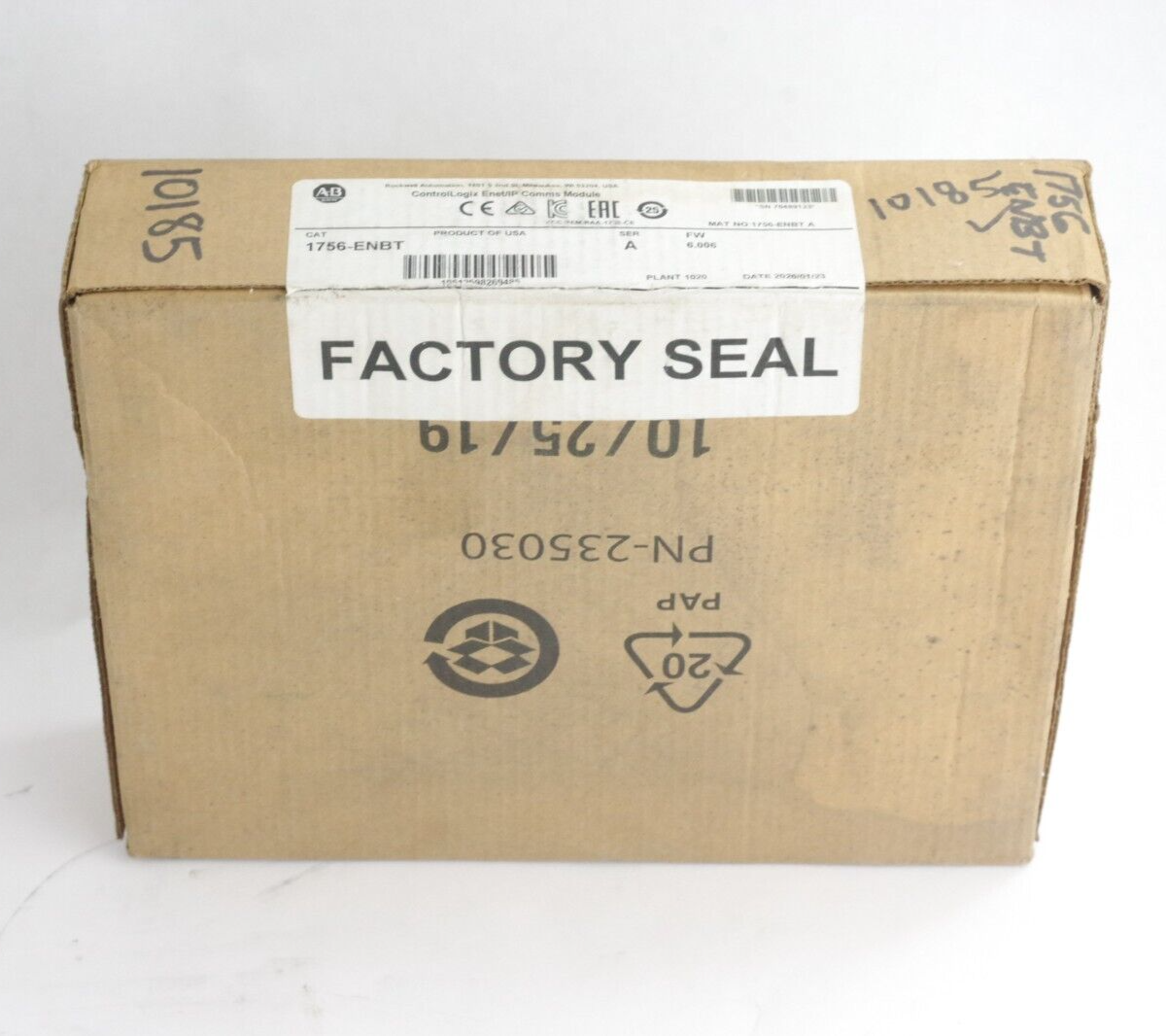 Allen Bradley 1756-ENBT Ser A Ethernet 10-100M Interface Module - Sealed Surplus