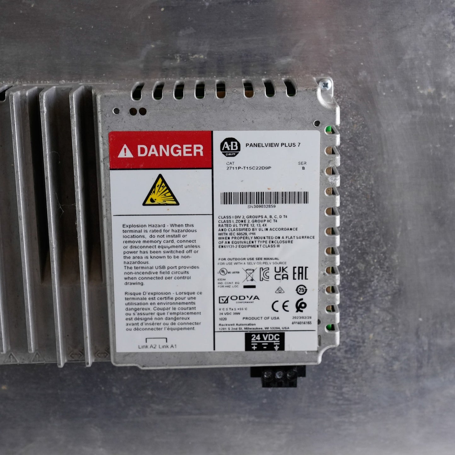 Allen Bradley 2711P-T15C22D9P /B PanelView Plus 7 Touch 15" + 1 Year Warranty