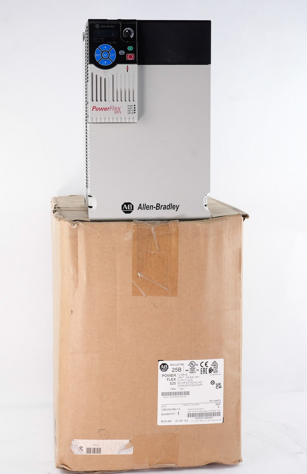 Allen Bradley 25B-D043N114 /A PowerFlex 525 AC Drive 480V 3PH 25BD043N114