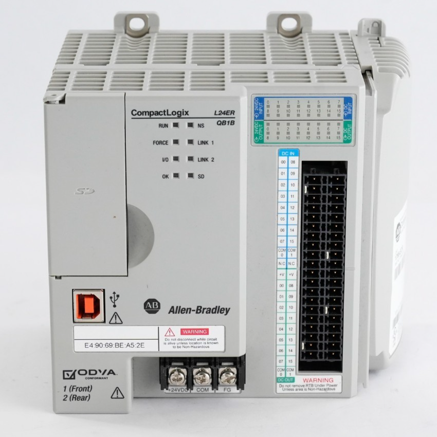 Allen Bradley 1769-L24ER-QB1B /A CompactLogix ENet 750KB D I/O Controller + ECR