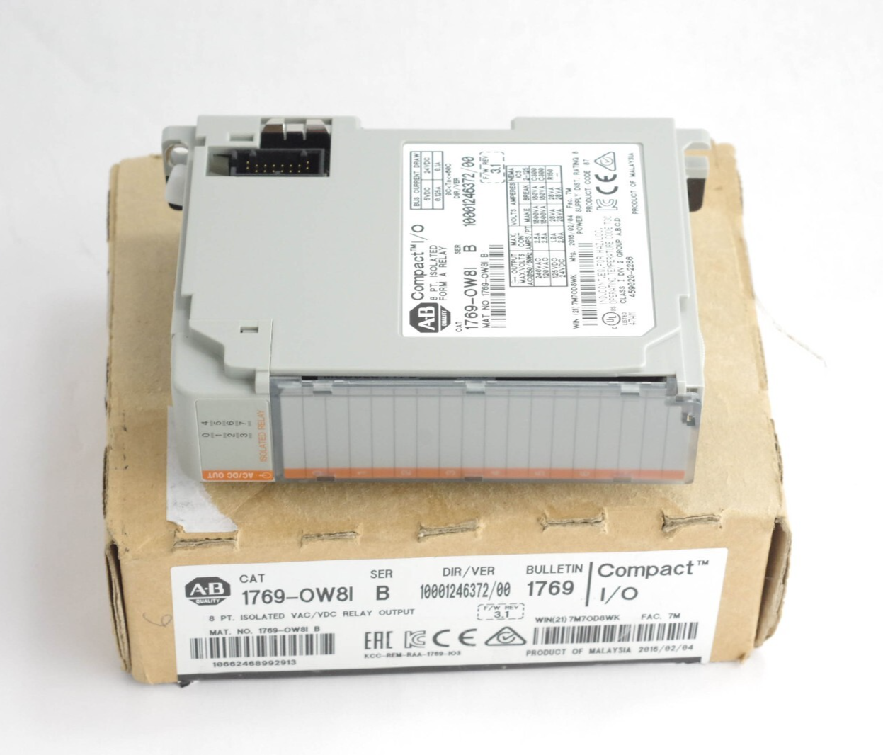 Allen Bradley 1769-OW8I /B Compact I/O 8-Point Isolated Relay Module - Open Box