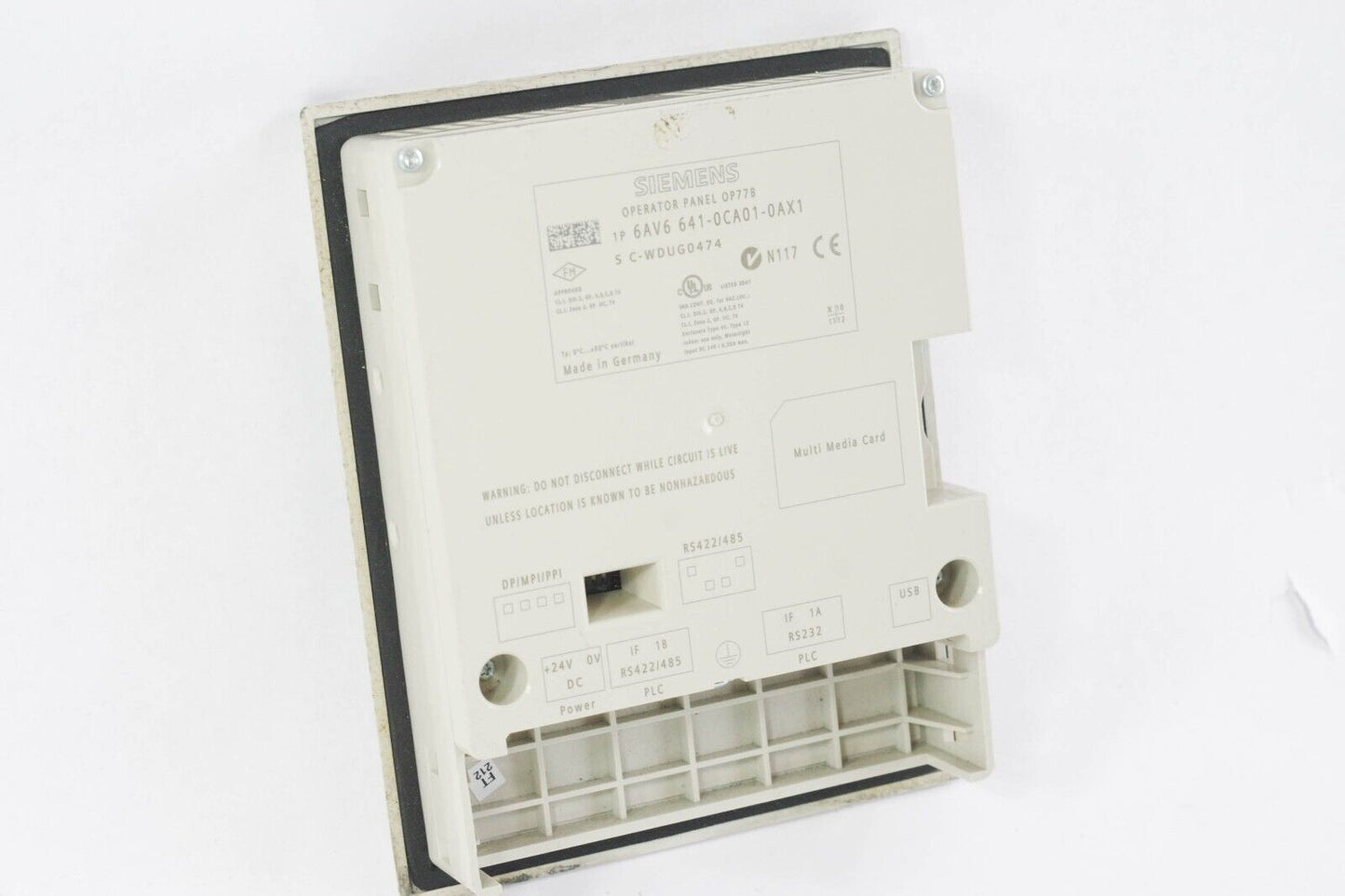 SIEMENS 6AV6 641-0CA01-0AX1 SIMATIC OPERATOR PANEL / 6AV66410CA010AX1