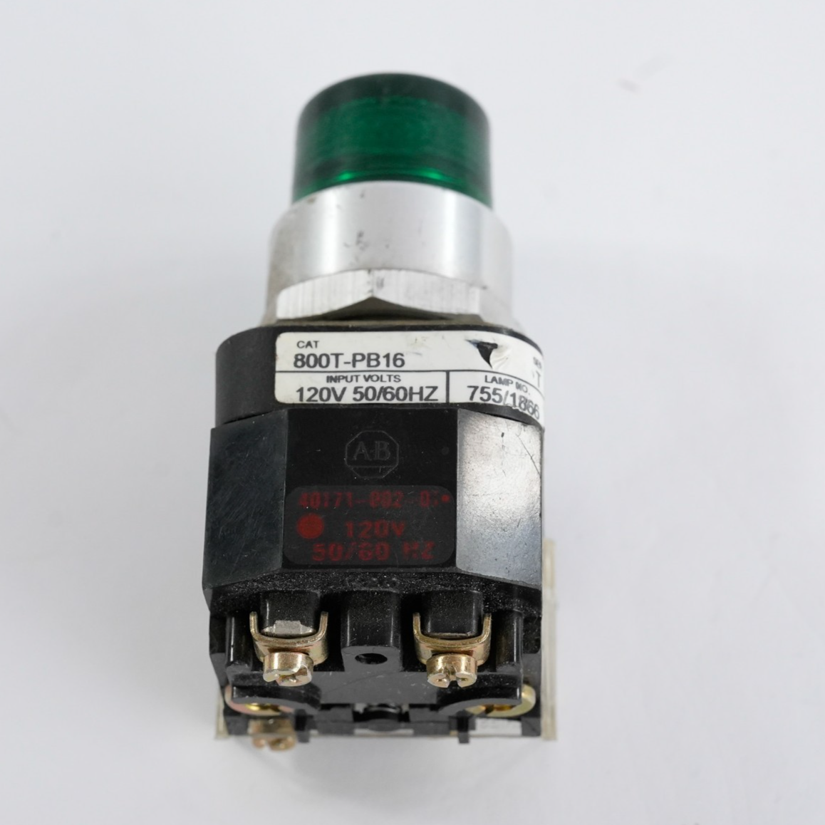 Allen Bradley 800T-PB16 /T Green Illuminated Pushbutton 800TPB16