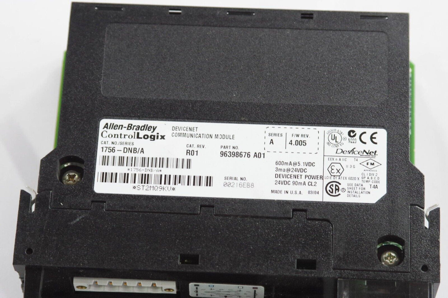 Allen-Bradley 1756-DNB 1756DNB Ser A ControlLogix Devicenet Communication Module