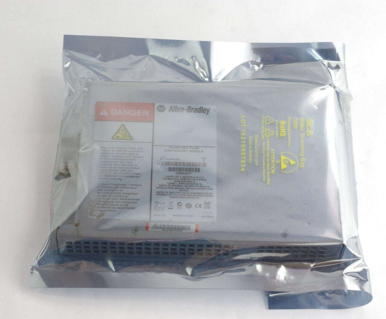 Allen Bradley 2711P-RN15S /B PanelView Plus Controlnet Module