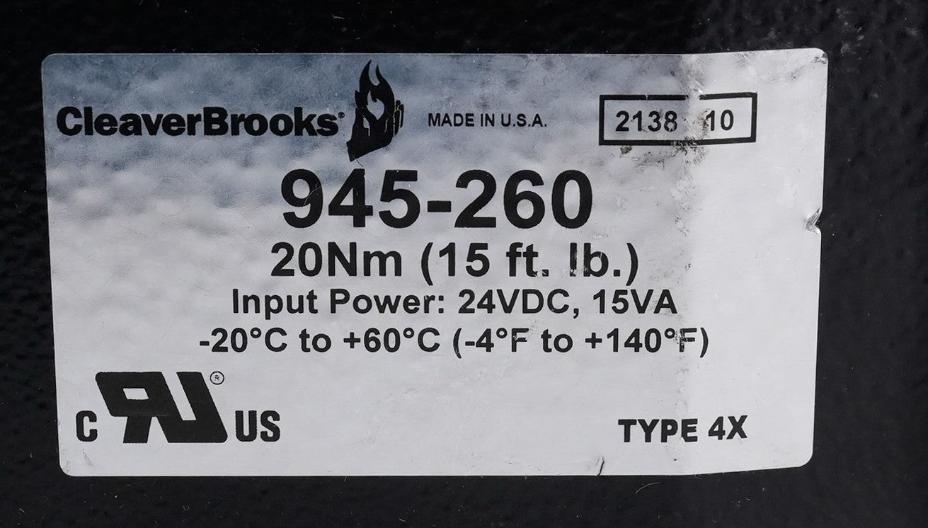 CleaverBrooks 945-260 Servo Actuator 945260 20Nm (15 ft. lb.) 945-00260-000