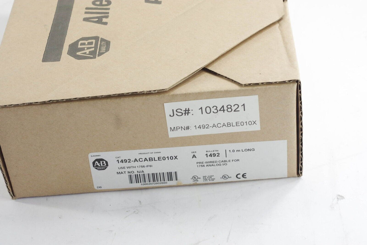 Allen-Bradley 1492-ACABLE010X Pre-Wired Cable Ser A 1M