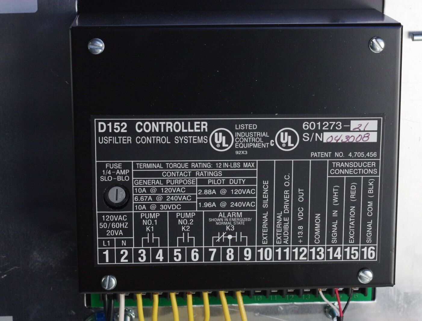 US Filter Control Systems D152 Pump 0-10Ft w/ Enclosure + CB1T Controller