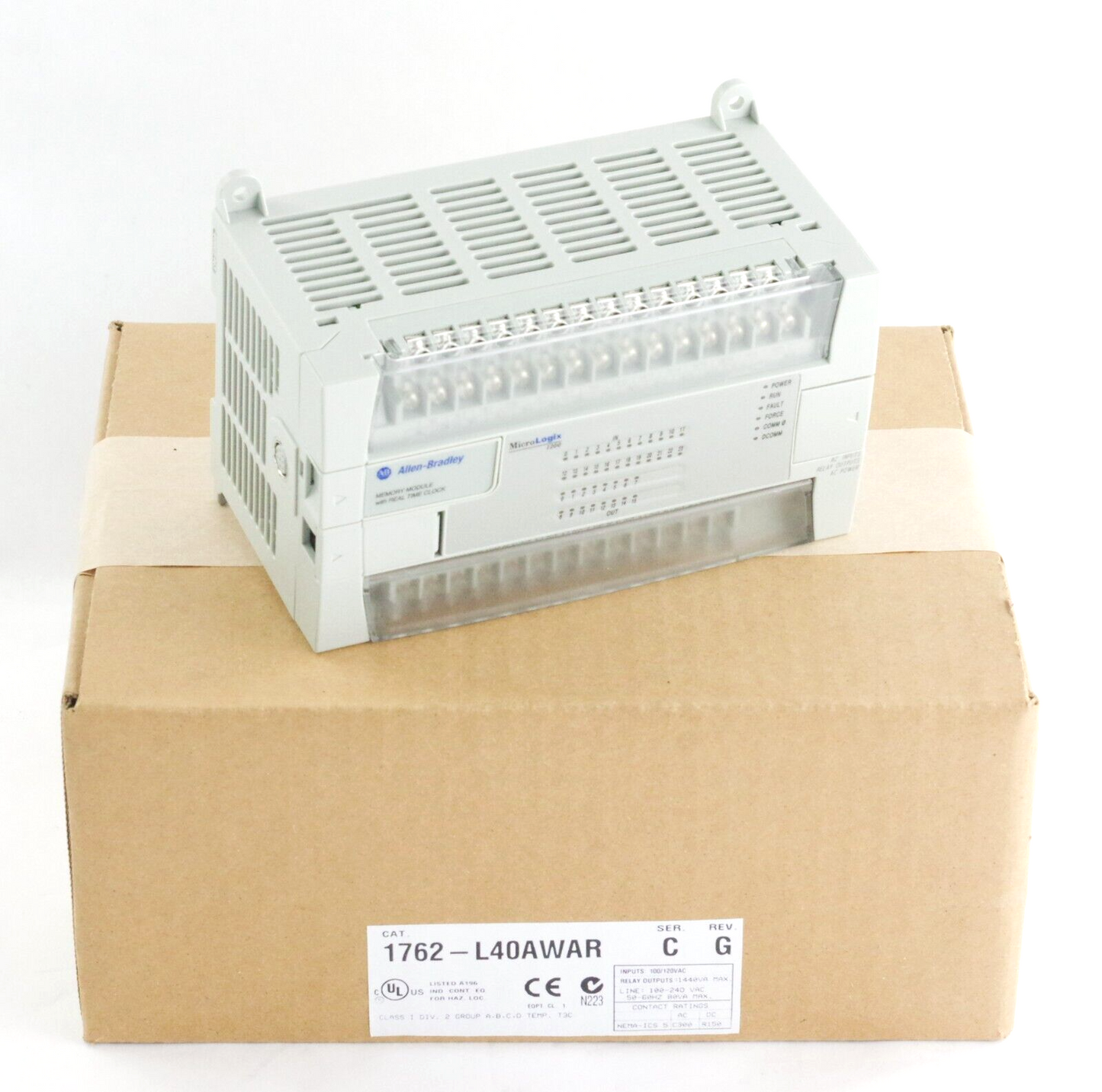 Allen Bradley MicroLogix 1200 1762-L40AWAR /C 40 Point Controller - Refurbished