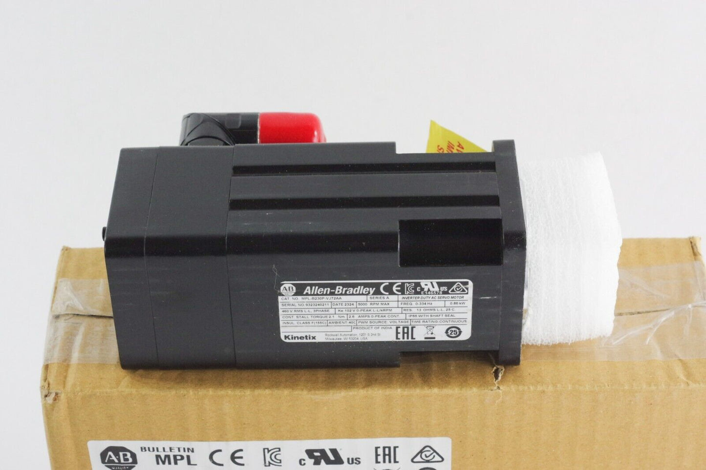 Allen Bradley MPL-B230P-VJ72AA Ser A AC Servo Motor Kinetix - Open Box