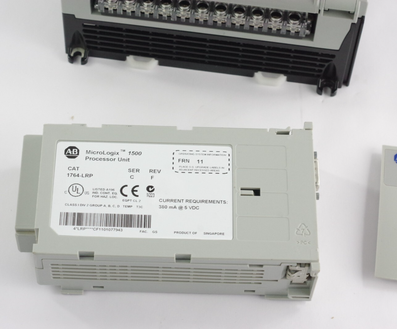 Allen Bradley 1764-24BWA /B 1764-LRP /C 1769-ECR /A MicroLogix 1500 Control