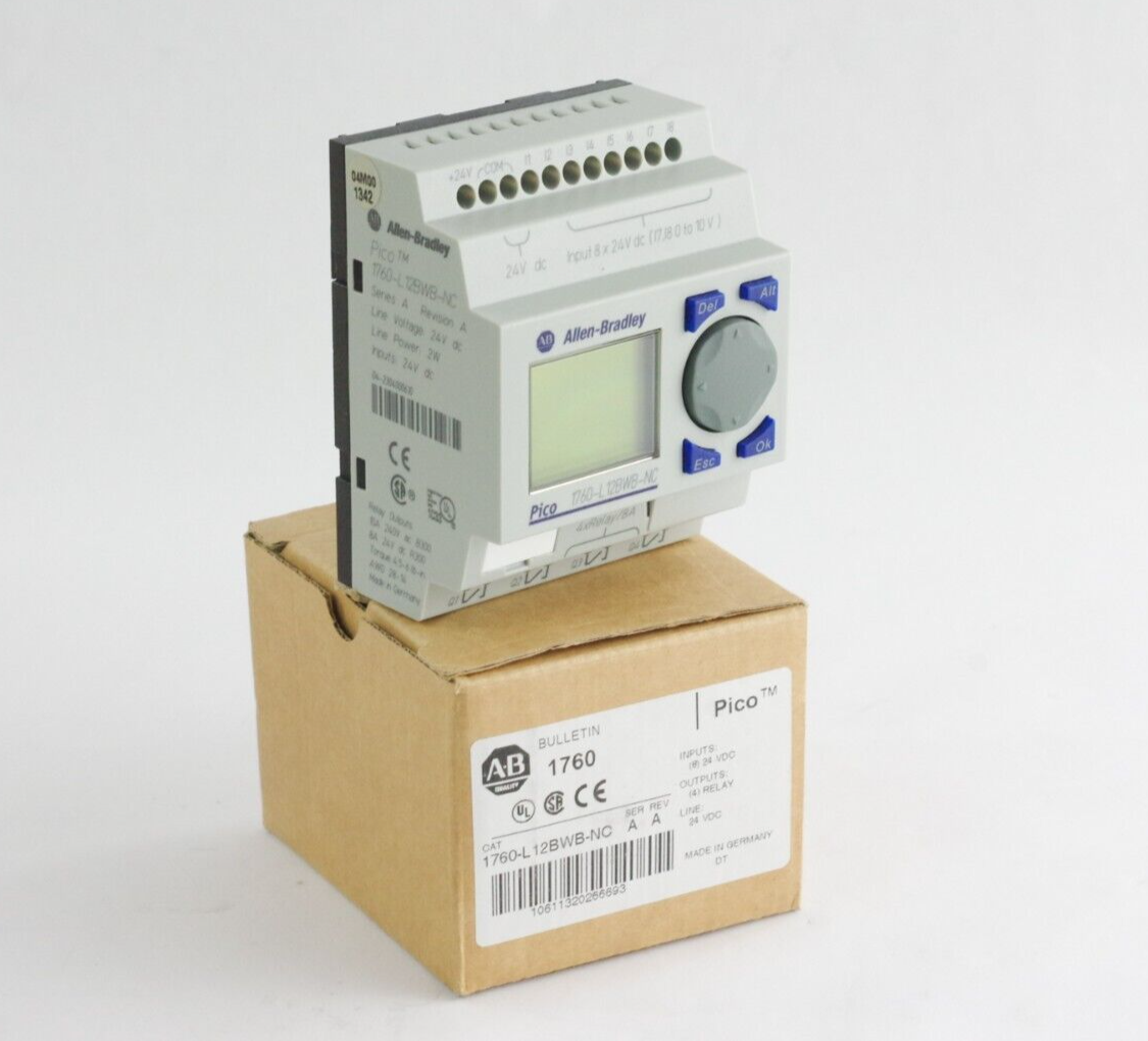 Allen Bradley 1760-L12BWB-NC /A Pico Controller 8 Digital Inputs 4 Relay 24V DC