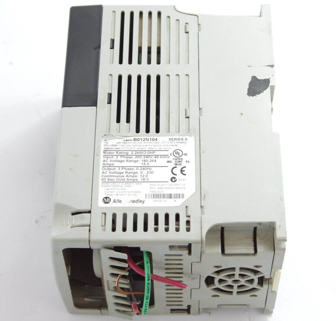 Allen Bradley 22A-B012N104 / 22AB012N104 PowerFlex 4 AC Drive 2.2kW/3.0HP 15.5A