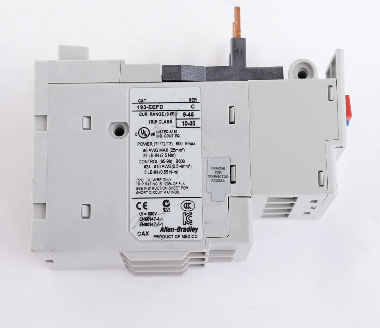 Allen Bradley 193-EEFD /C E1 Plus Overload Relay 193EEFD