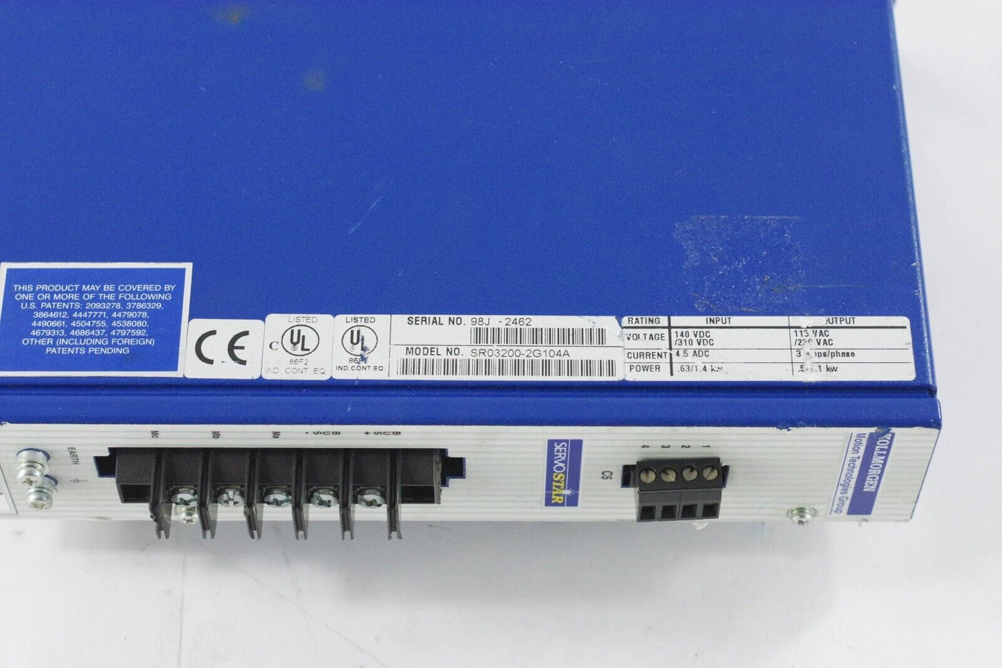 KOLLMORGEN SR03200-2G104A / SR032002G104A Servostar Drive - For parts or repair