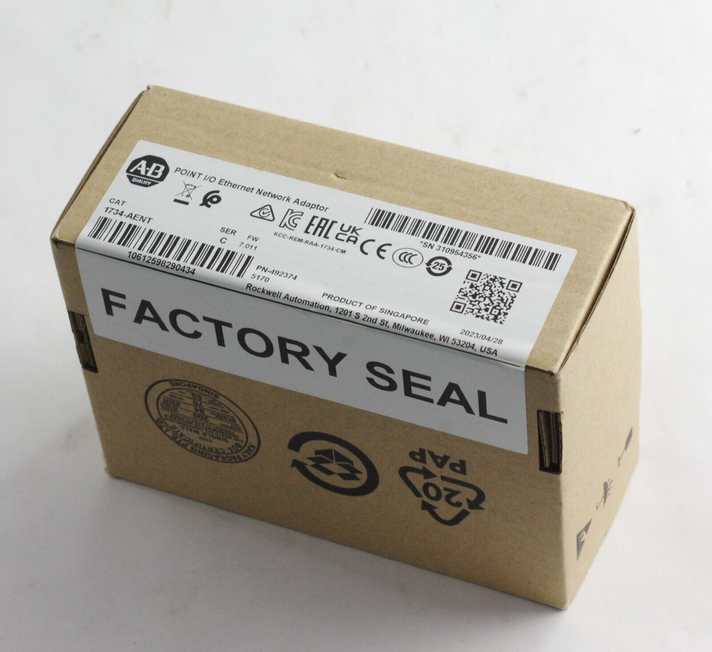 2023 Allen Bradley 1734-AENT /C Point IO Ethernet Network Adapter Sealed Surplus