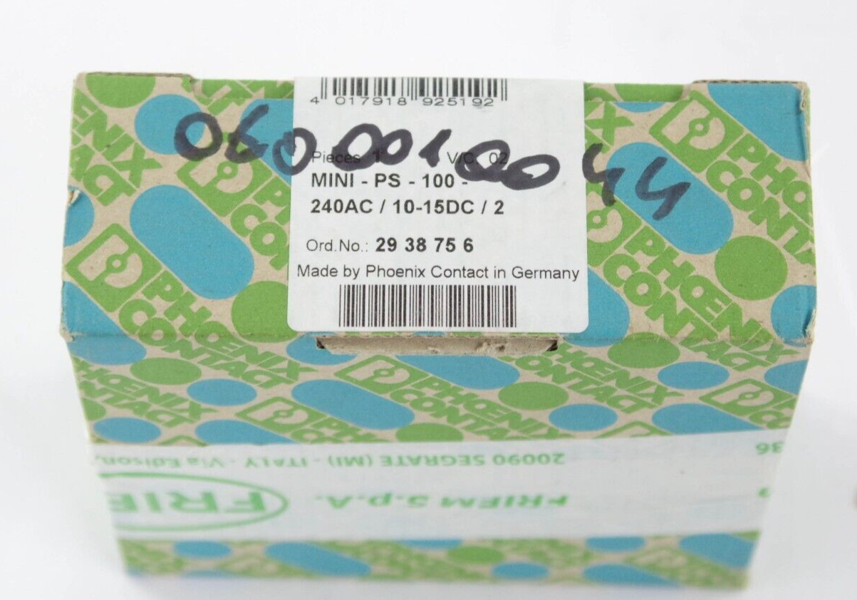 Phoenix Contact MINI-PS-100-240AC/10-15DC/2 MINIPS100240AC1015DC2 Power Supply