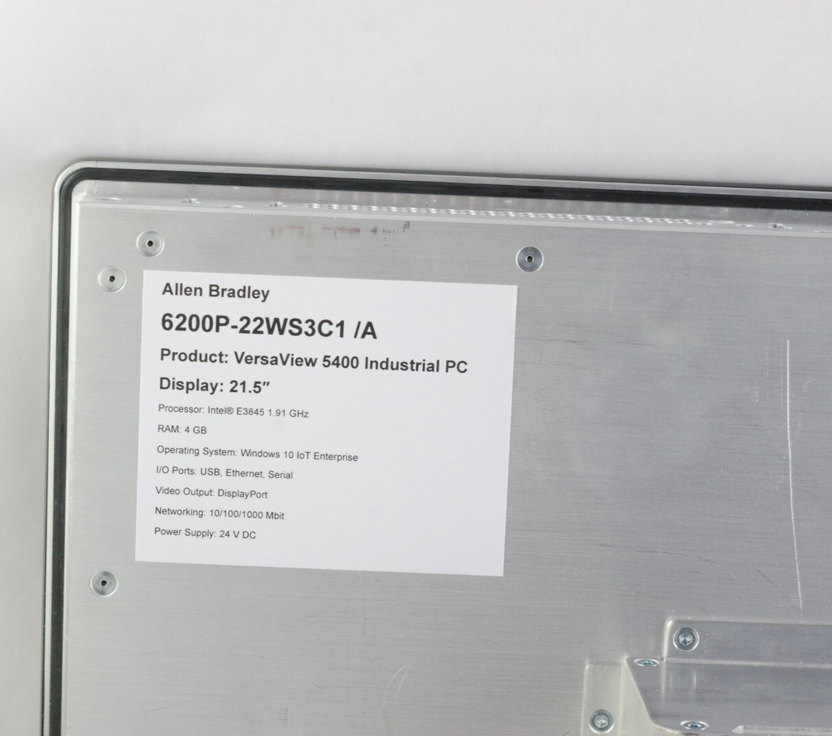 Allen Bradley 6200P-22WS3C1 /A VersaView 5400 21.5" Windows 10 22WS3B1 / 22WS3A1