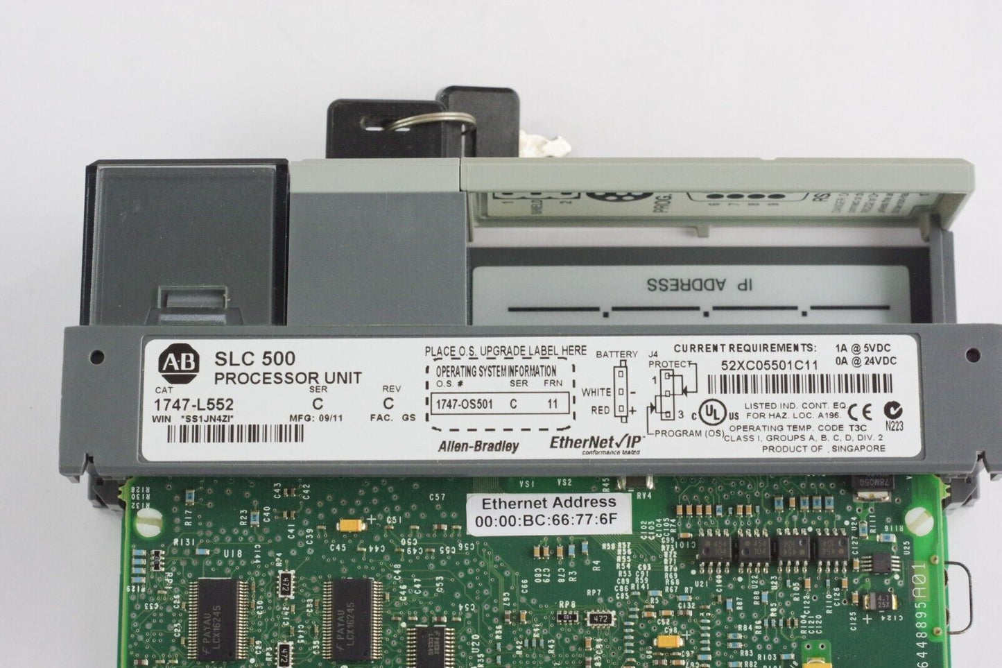 Allen Bradley 1747-L552 Ser C /C 1747-OS501 5/05 SLC 500 Processor CPU Module