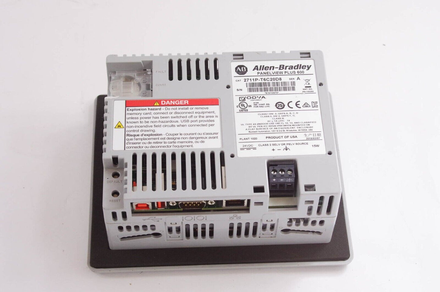 Allen-Bradley 2711P-T6C20D8 / 2711P-T6C20D8 Ser A PanelView Plus 600