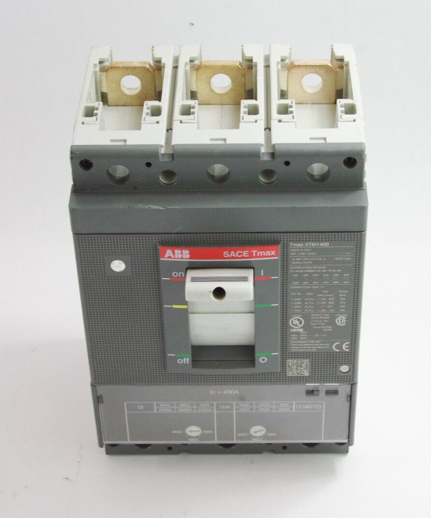ABB Sace TMax XT5H400 400A 600A 3 Pole Circuit Breaker / XT5H 400