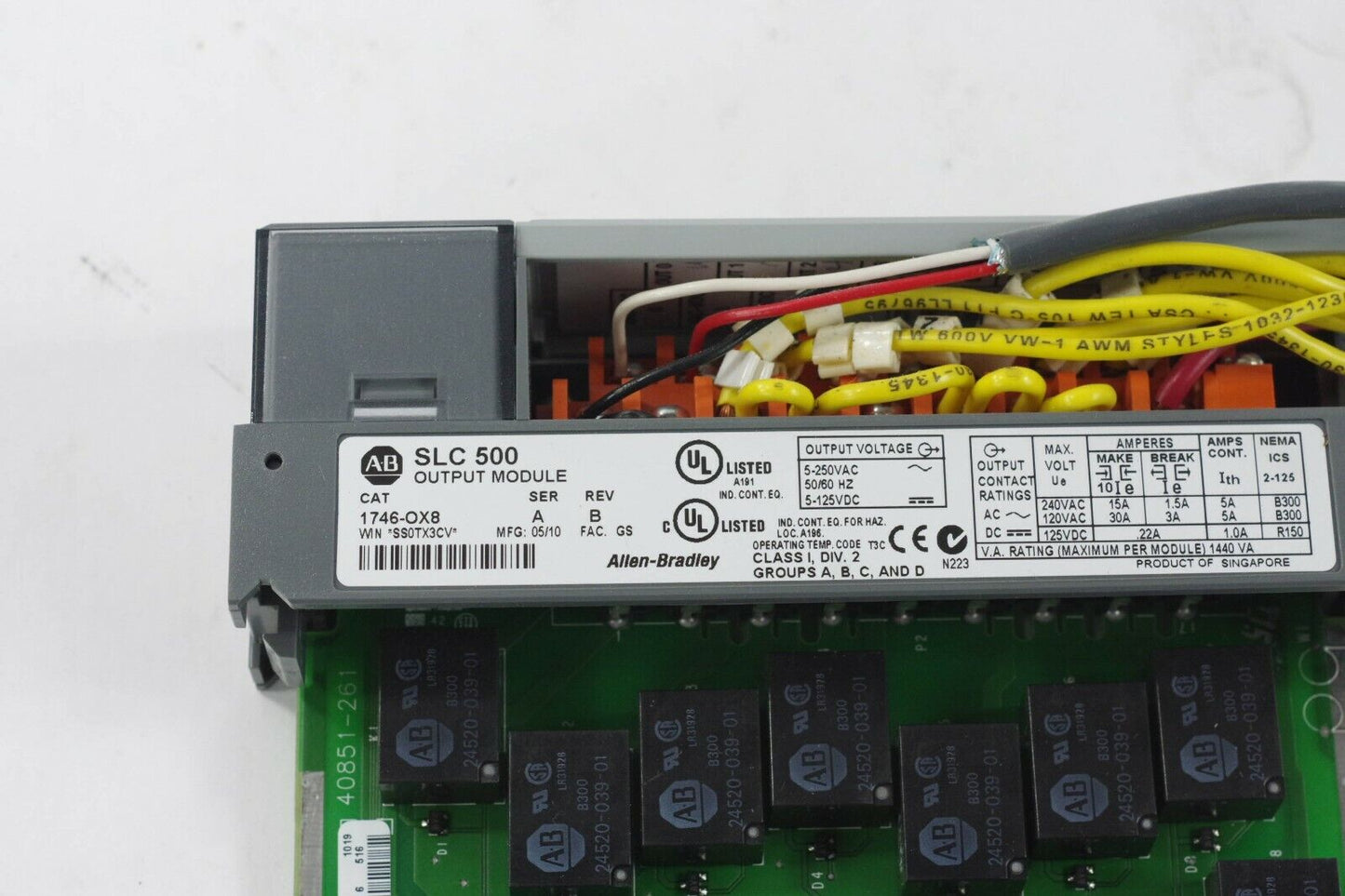 1746-OX8 Allen Bradley SLC 500 Isolated Relay 1746-0X8 1746OX8