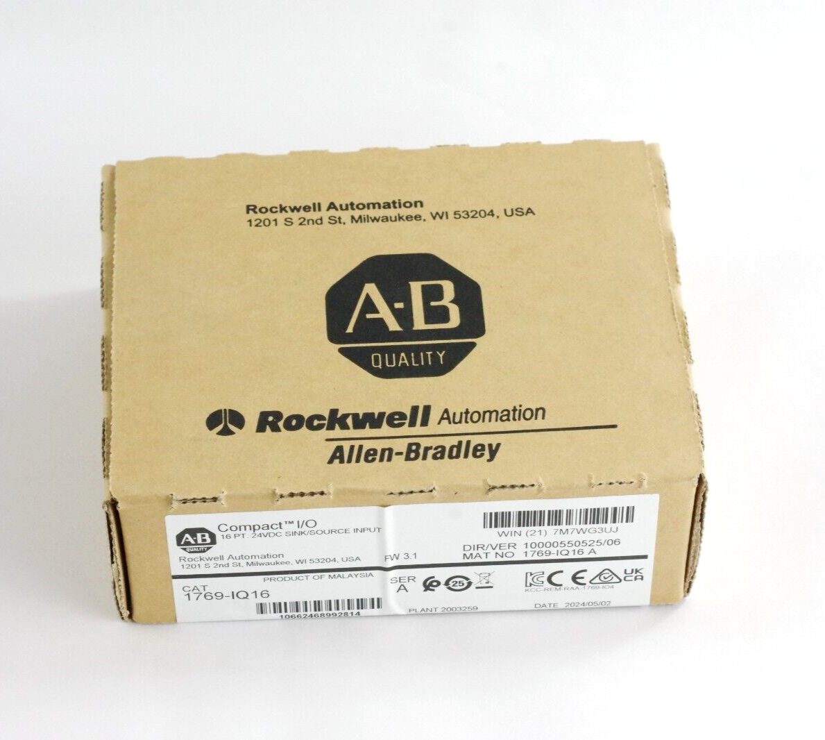 Allen Bradley 1769-IQ16 CompactLogix 16 Pt 24VDC I/O Module - Sealed Surplus