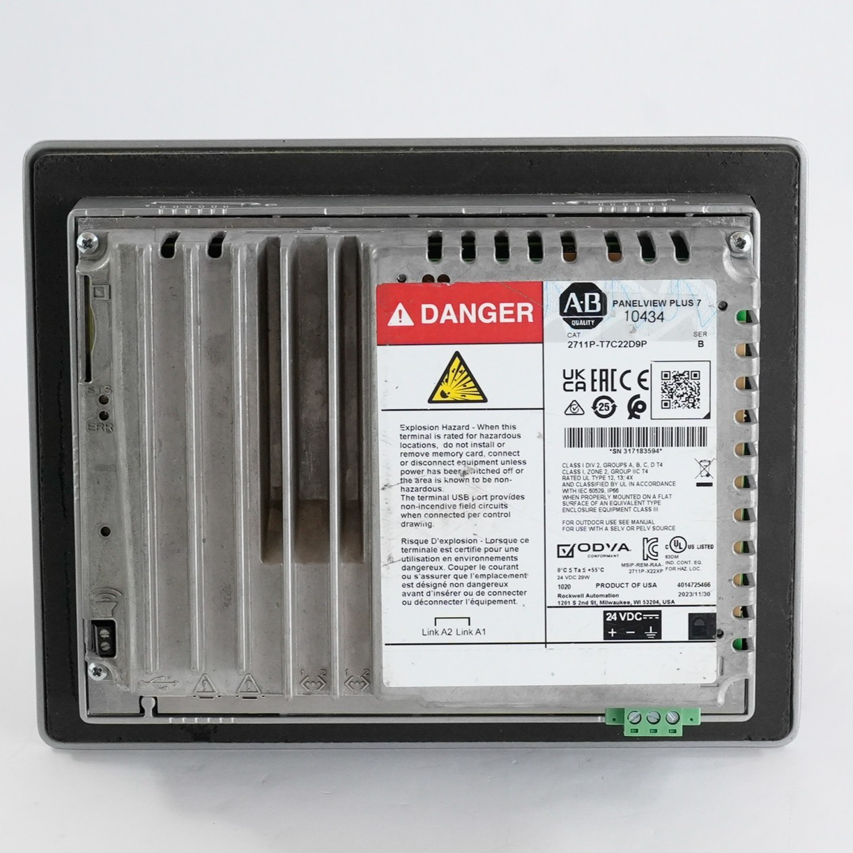 Allen Bradley 2711P-T7C22D9P /B PanelView Plus 7 Operator Display Terminal HMI