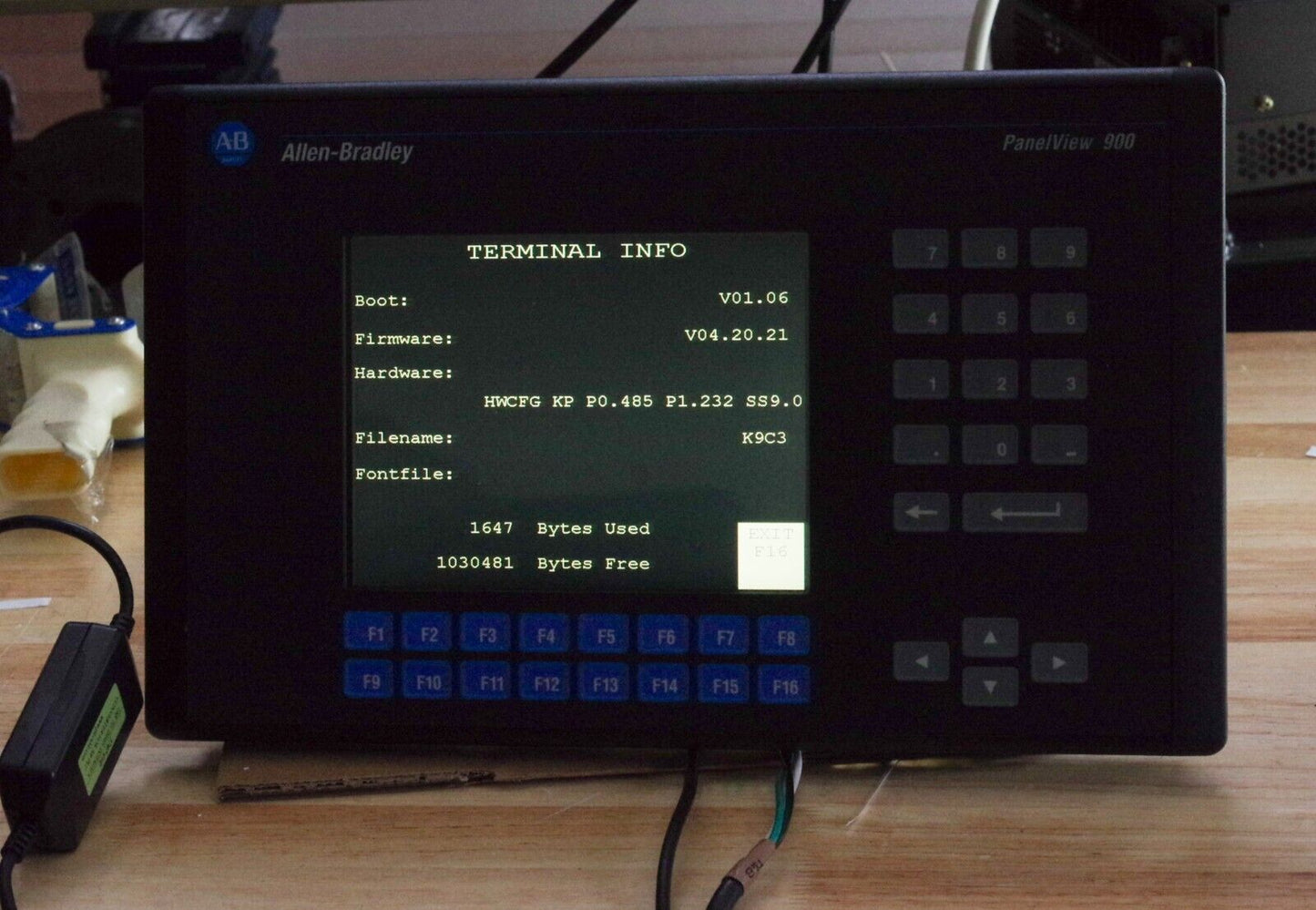 Allen Bradley 2711-K9C3 Ser C Rev D FRN 4.20 Panelview 900 - Restored