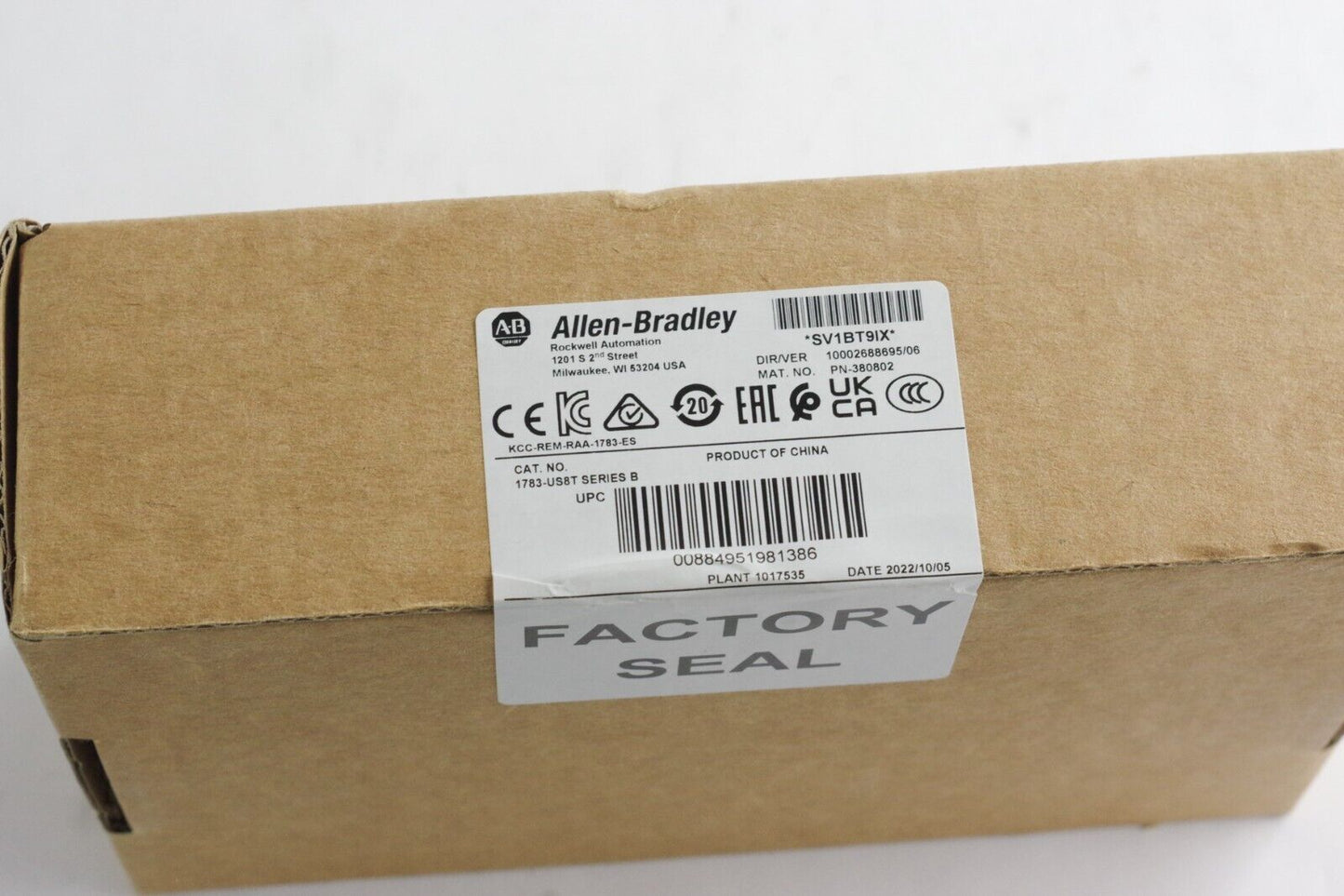 Allen Bradley 1783-US8T Ser B Stratix2000PLC Ethernet Switch 2022 Sealed Surplus