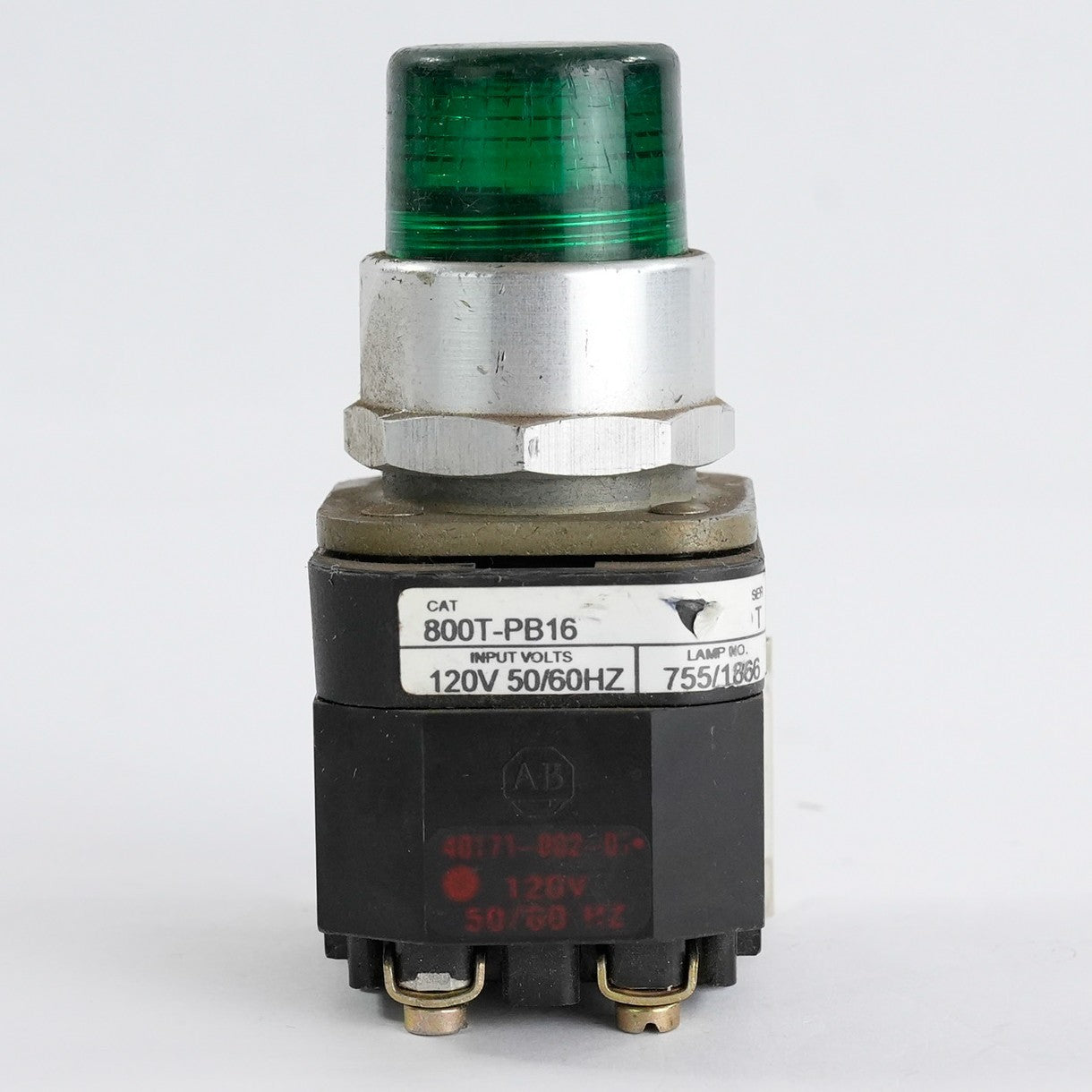 Allen Bradley 800T-PB16 /T Green Illuminated Pushbutton 800TPB16