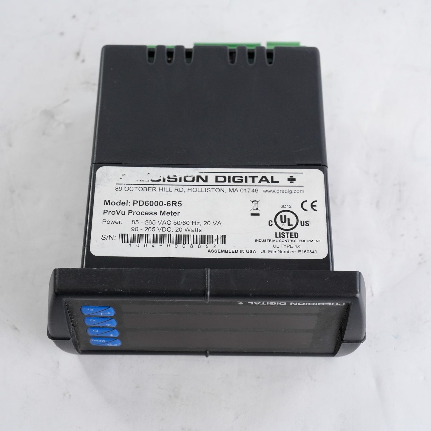 Precision Digital PD6000-6R5 1/8 DIN Process Digital Panel Meter - Refurbished