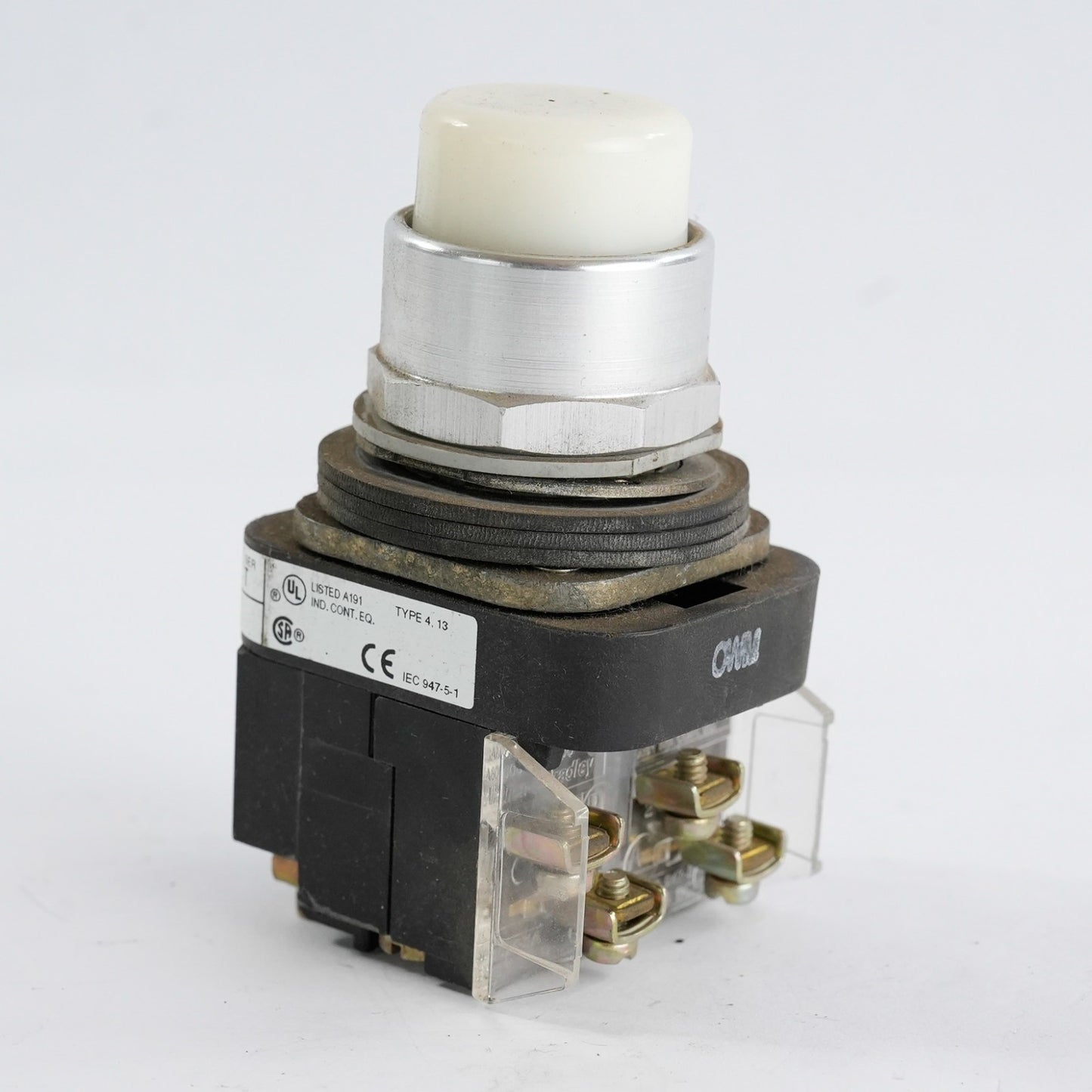 Allen Bradley 800T-PBH16W /T Illuminated White Push Button 800TPBH16W