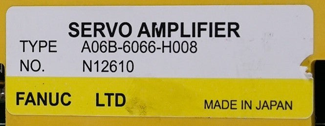 Fanuc A06B-6066-H008 C Series AC Servo Amplifier A06B6066H008 + Warranty