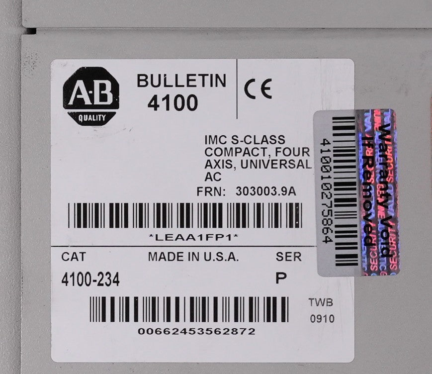 Allen Bradley 4100-234 /P IMC S-Class Compact 4 Axis Motion Controller