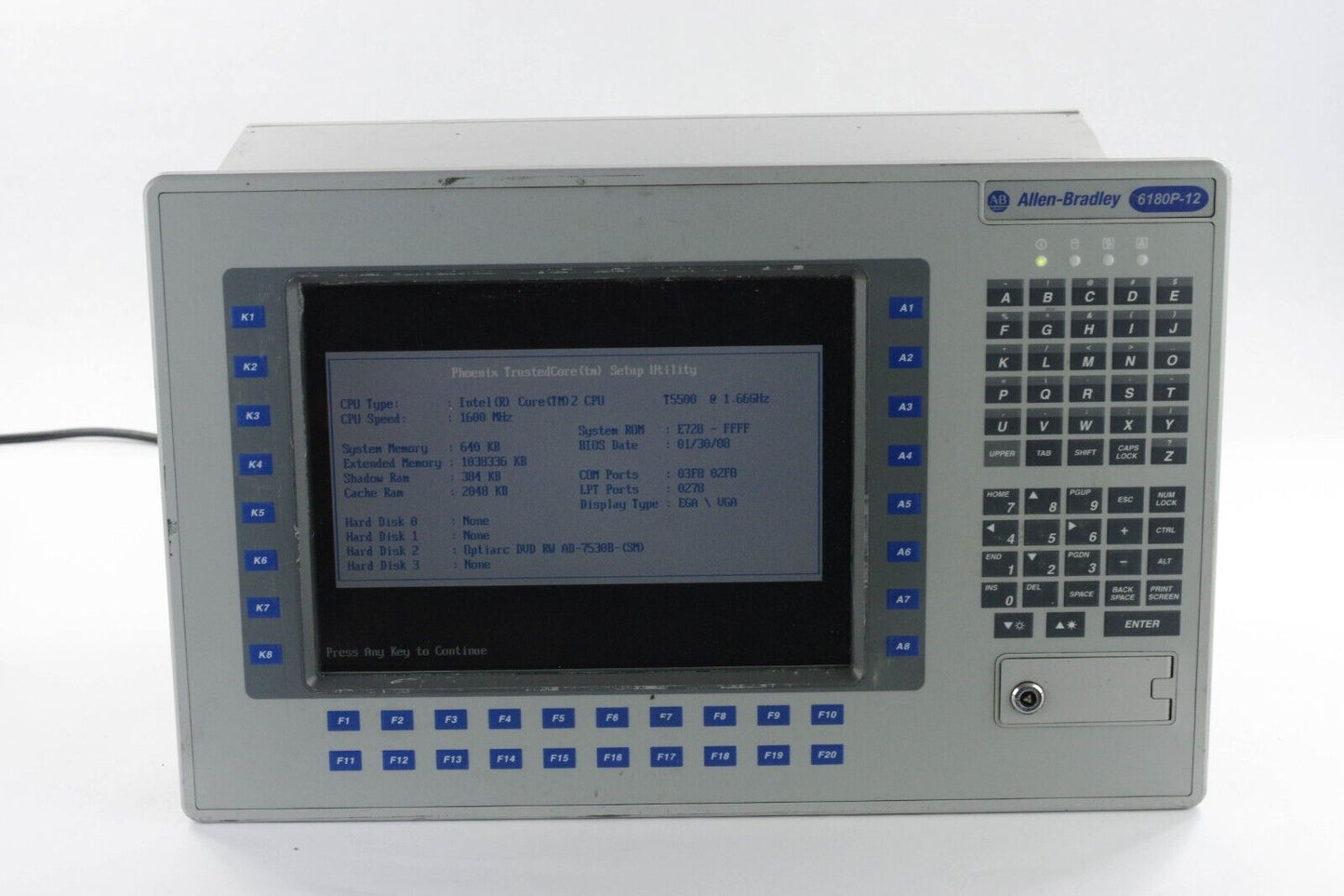 Allen-Bradley 6180P-12BPXPDC /D VersaView Computer Solar 1084352-2200 (No HD OS)