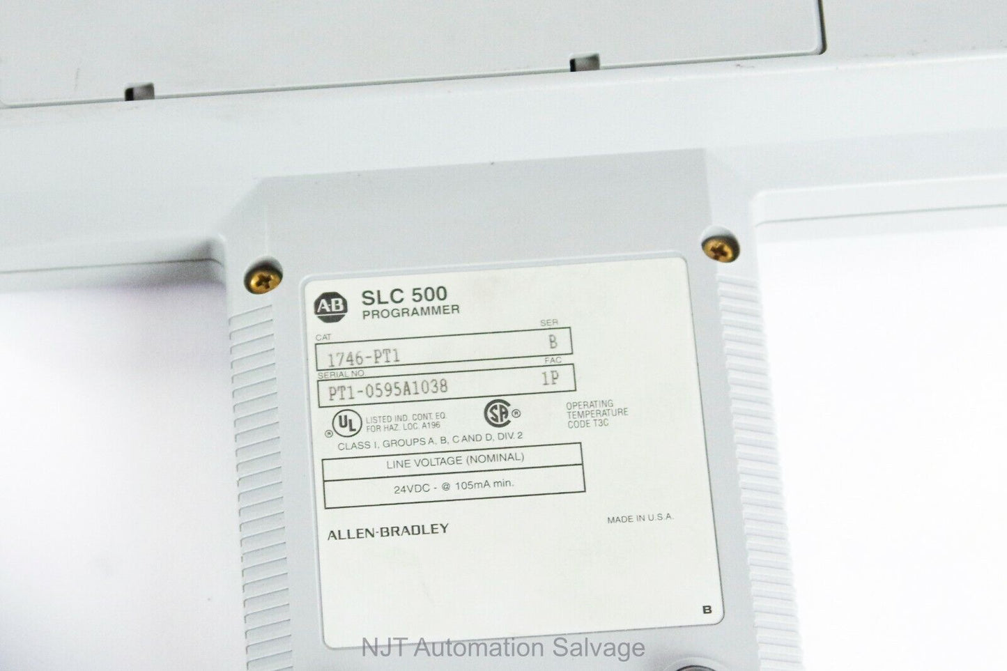 Allen-Bradley 1746-PT1 SLC 500 Ser B Programming Terminal + 1747-R21 Programmer