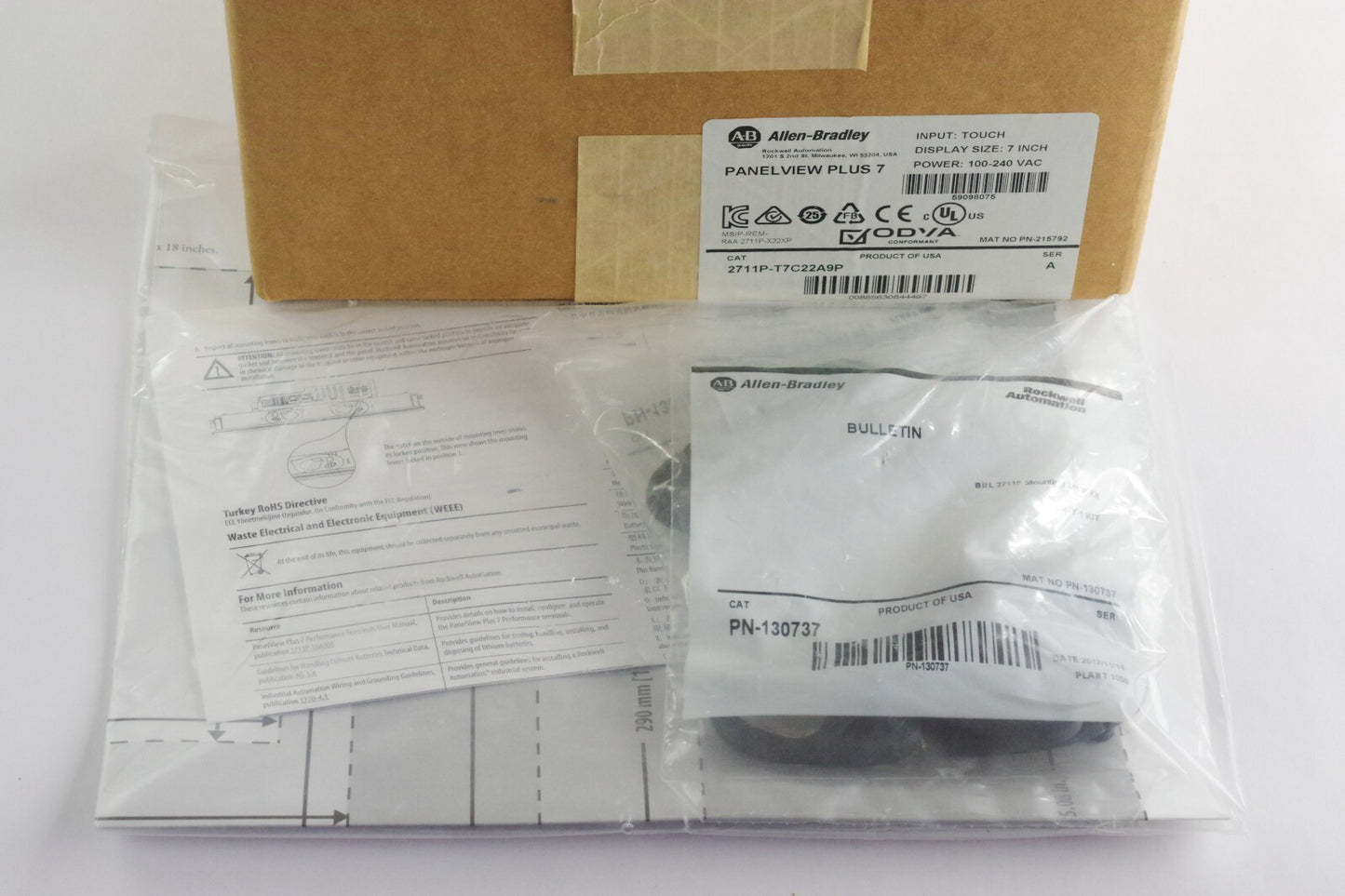 Allen Bradley 2711P-T7C22A9P /A Panelview Plus 7 Terminal - Open Box