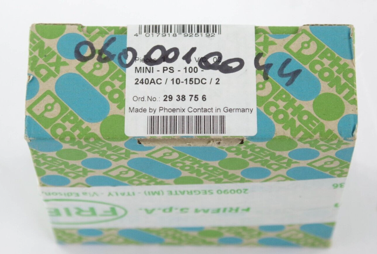 Phoenix Contact MINI-PS-100-240AC/10-15DC/2 MINIPS100240AC1015DC2 Power Supply