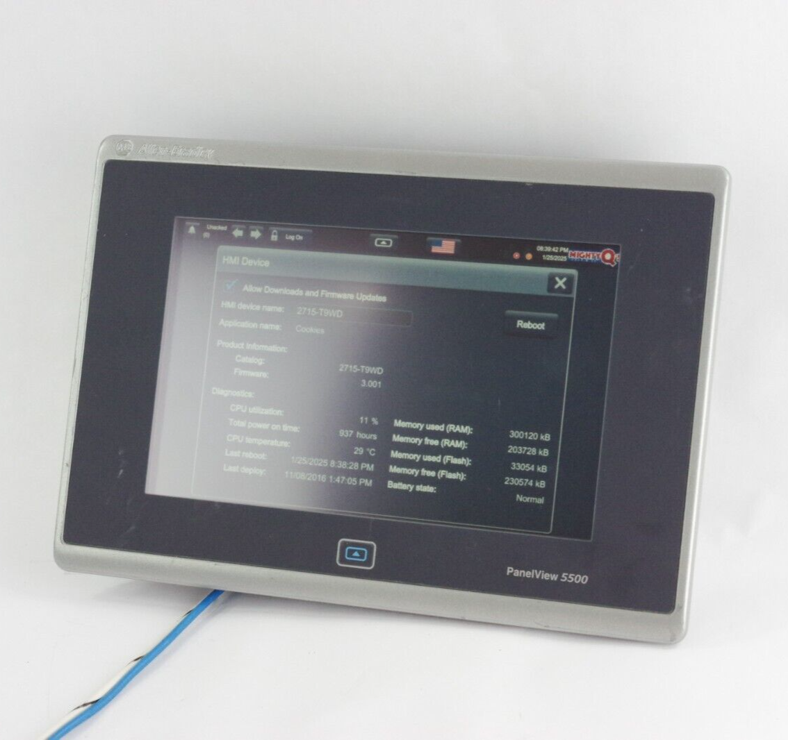 Allen Bradley 2715-T9WD Ser A PanelView 5500 9" Inch Color Touch Display